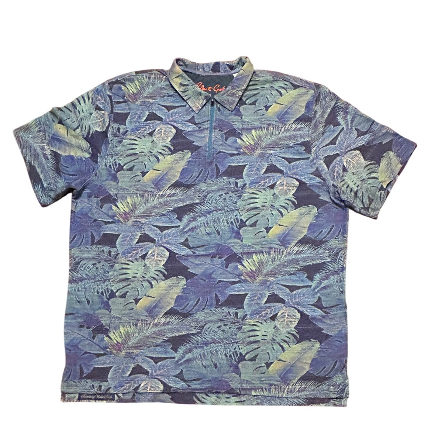 Robert Graham 2xl Paradise Garage Zip Polo Tropical Shirt Short Sleeve Men’s